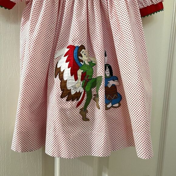 Vintage Classic Film Characters Disney Peter Pan Appliqué Dress Girls Size 3T - Picture 4 of 12